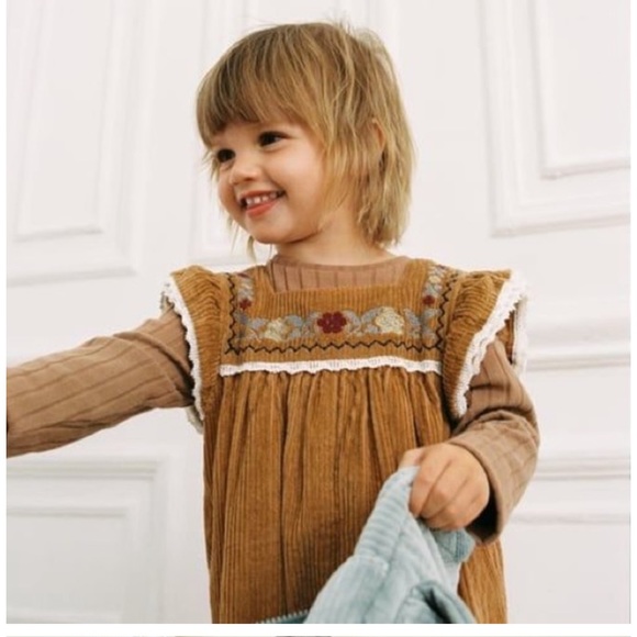 Zara Other - Zara Embroidered Corduroy Jumpsuit for little princess 👸